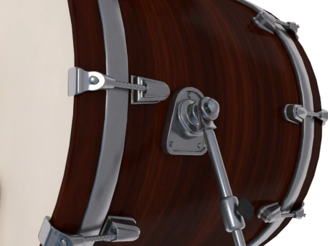 Acoustic Drum Kit 3D Model