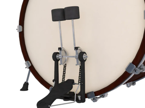 Acoustic Drum Kit 3D Model