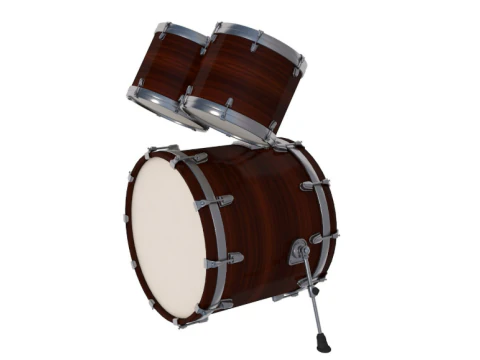 Acoustic Drum Kit 3D Model