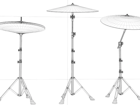 Acoustic Drum Kit 3D Model