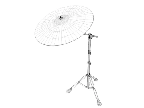 Acoustic Drum Kit 3D Model