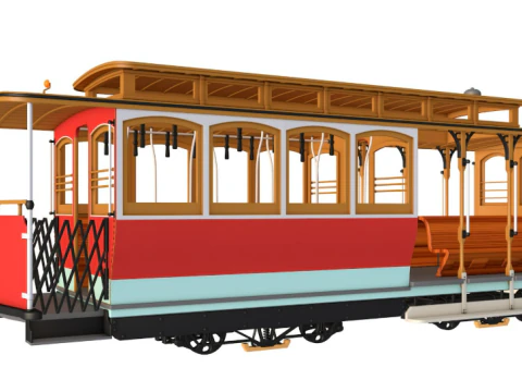 San Francisco Cable Car 3D Model