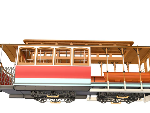 San Francisco Cable Car 3D Model
