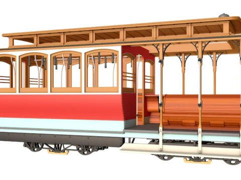 San Francisco Cable Car 3D Model