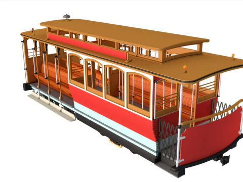 San Francisco Cable Car 3D Model