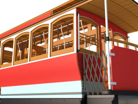 San Francisco Cable Car 3D Model
