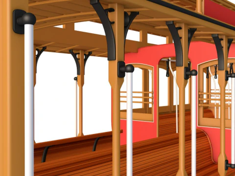 San Francisco Cable Car 3D Model