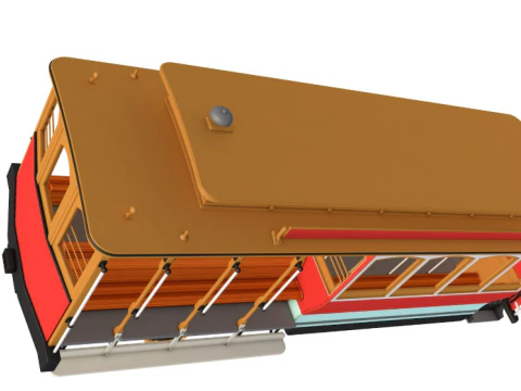 San Francisco Cable Car 3D Model
