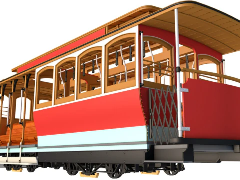 San Francisco Cable Car 3D Model