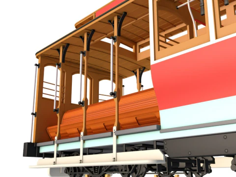 San Francisco Cable Car 3D Model