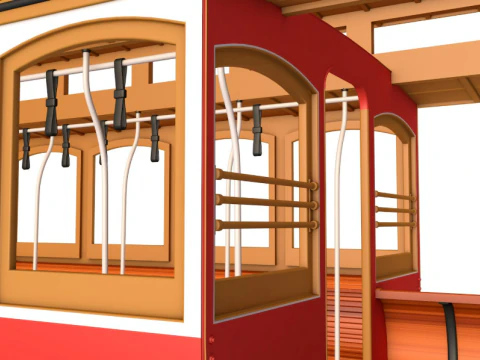 San Francisco Cable Car 3D Model