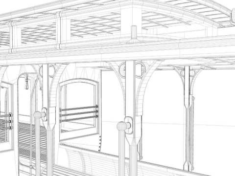 San Francisco Cable Car 3D Model