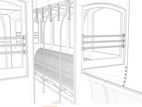 San Francisco Cable Car 3D Model