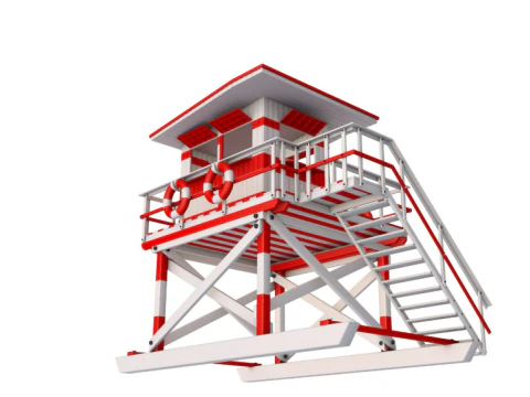Beach Lifeguard Tower 3D Model