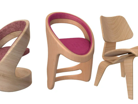 Chair collection 3 3D Model