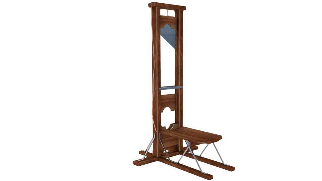 Vintage 19th Century French Guillotine 3D Model .c4d .max .obj .3ds .fbx .stl .blend