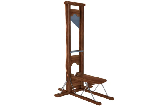 빈티지 19세기 프랑스 단두대 3D 모델