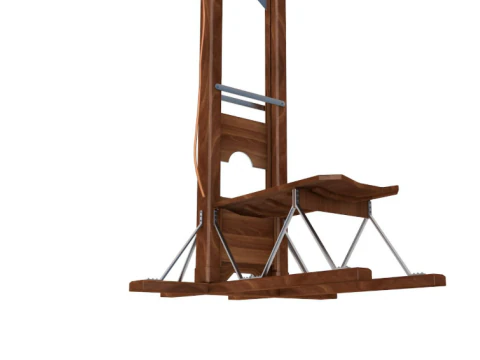 Vintage 19th Century French Guillotine 3D Model