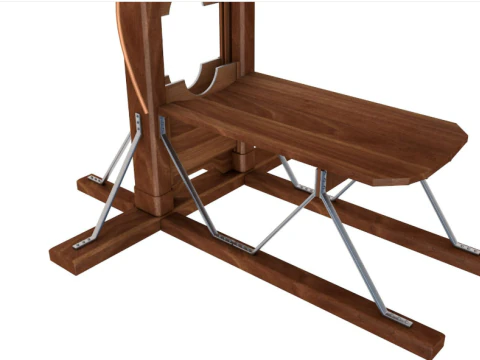 Vintage 19th Century French Guillotine 3D Model