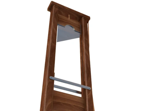 Vintage 19th Century French Guillotine 3D Model