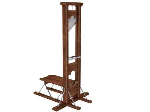 Vintage 19th Century French Guillotine 3D Model