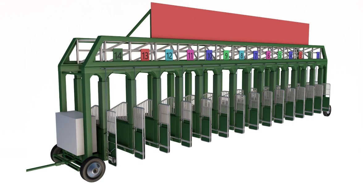 Horse Racing Starting 3D Model .c4d .max .obj .3ds .fbx .stl .blend