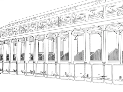Horse Racing Starting 3D Model