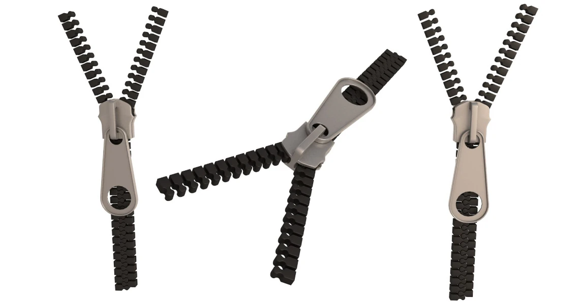 Zipper 3D Model .c4d .max .obj .3ds .fbx .stl .blend 