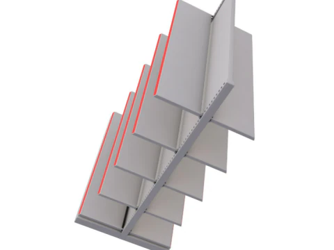 Store Double-Sided Supermarket Rack 3D Model