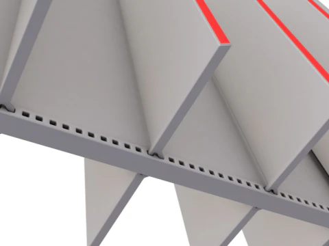 Store Double-Sided Supermarket Rack 3D Model