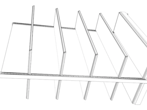 Store Double-Sided Supermarket Rack 3D Model