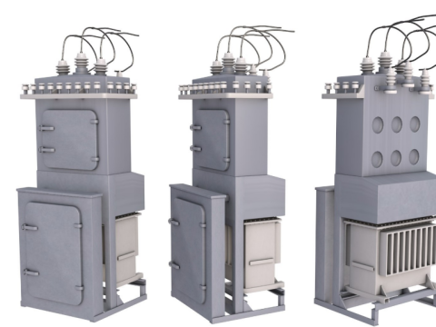 High Voltage Transformer 3D Modell