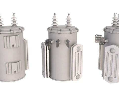 柱上変圧器 3Dモデル