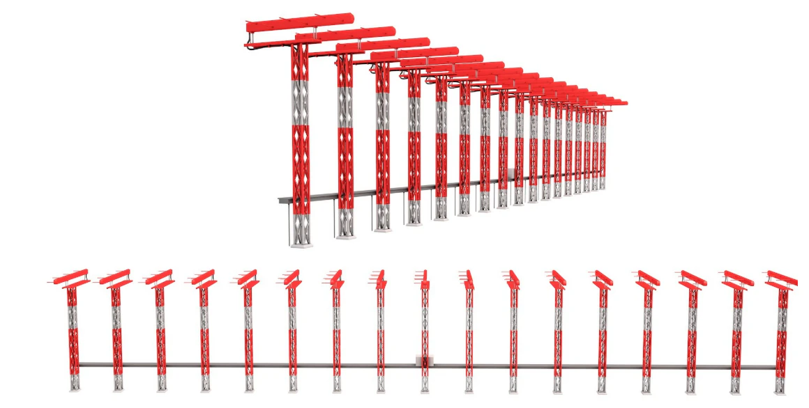 Instrument Landing System Mast Clean 3D Model .c4d .max .obj .3ds .fbx .stl .blend
