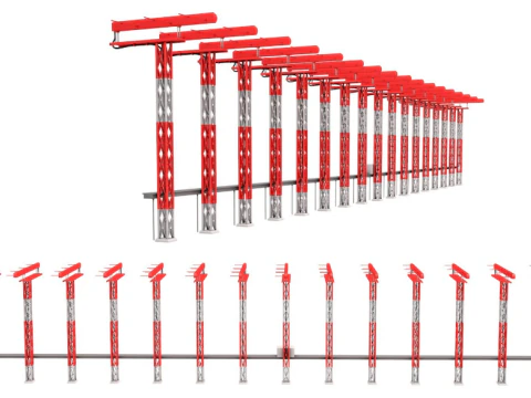 Pulizia dell'albero del sistema di atterraggio strumentale Modello 3D