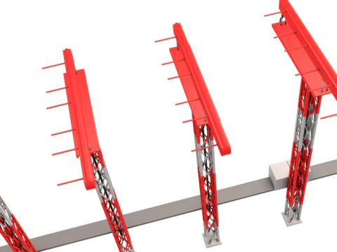 Instrument Landing System Mast Clean 3D Model
