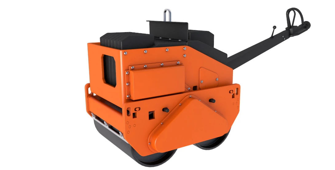Hand Guided Double Vibratory Roller 3D Model .c4d .max .obj .3ds .fbx .stl .blend