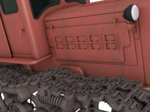 Soviet Crawler Tractor DT54 Model 3D