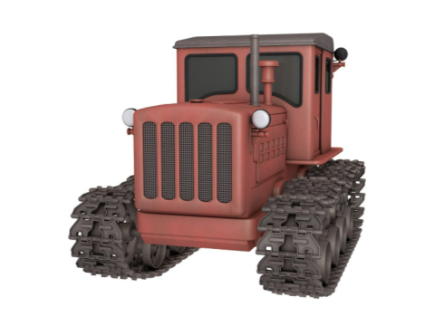 Soviet Crawler Tractor DT54 Model 3D