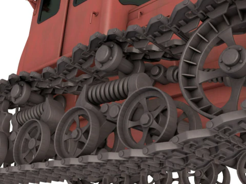 Soviet Crawler Tractor DT54 3D Model