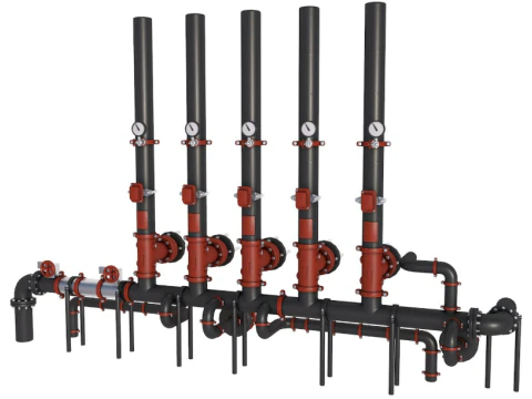 Industrial Pipes collection 3D Model
