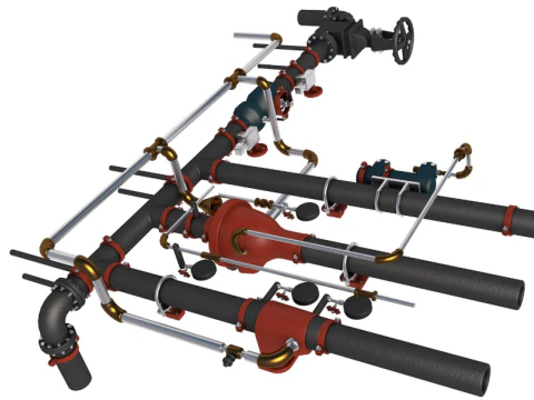 Industrial Pipes collection 3D Model