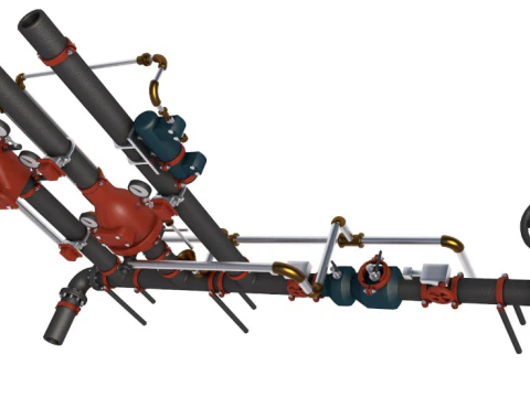 Industrial Pipes collection 3D Model