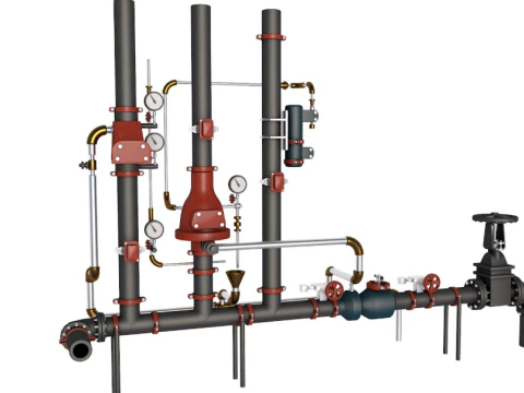 Industrial Pipes collection 3D Model