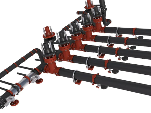Industrial Pipes collection 3D Model