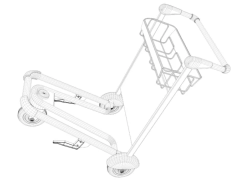 Luggage trolley 3D Model