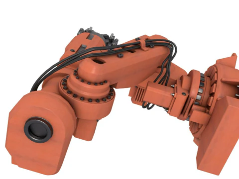 Industrial Robot Arm 3D Model