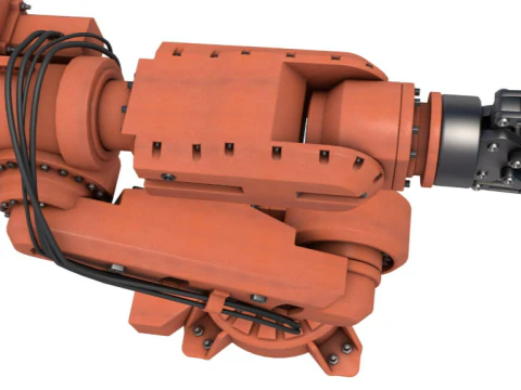 Industrial Robot Arm 3D Model