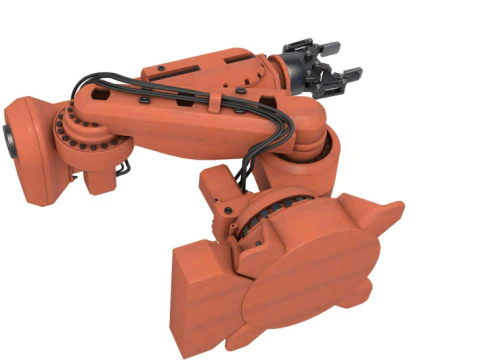 Industrial Robot Arm 3D Model