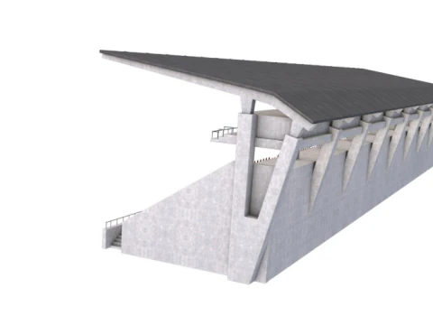 Stadium Seating Tribunes Collection 3D Model